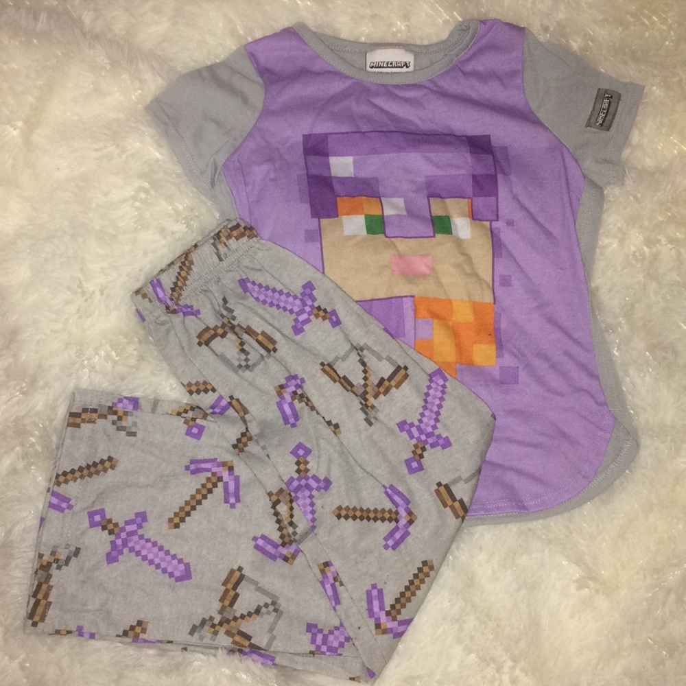 Minecraft 2 piece girls pajama set